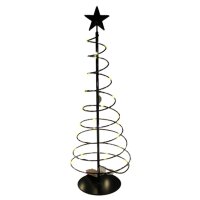LED Deko Tanne aus Metall, schwarz H:39 cm - Deko...