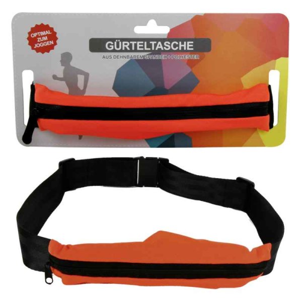 Gurteltasche Belt Bag orange Laufgurtel Bauchtasche mit ReiBverschluB