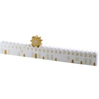 Holz Adventskalender Tagesanzeiger Winter Stadt mit...