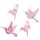Baumschmuck Kolibri pink irisierend (4er Set ) - Baumkugel Vogel, Weihnachtsdeko, Christbaumkugel, Weihnachten