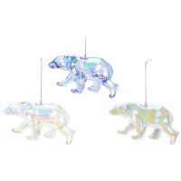 Baumschmuck Eisbär transparent, violett, weiss...