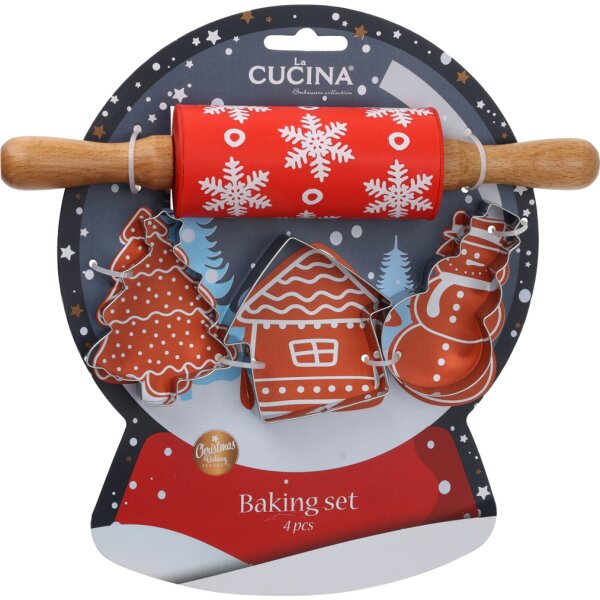 Backset für junge Weihnachtsbäcker (4er Set )...