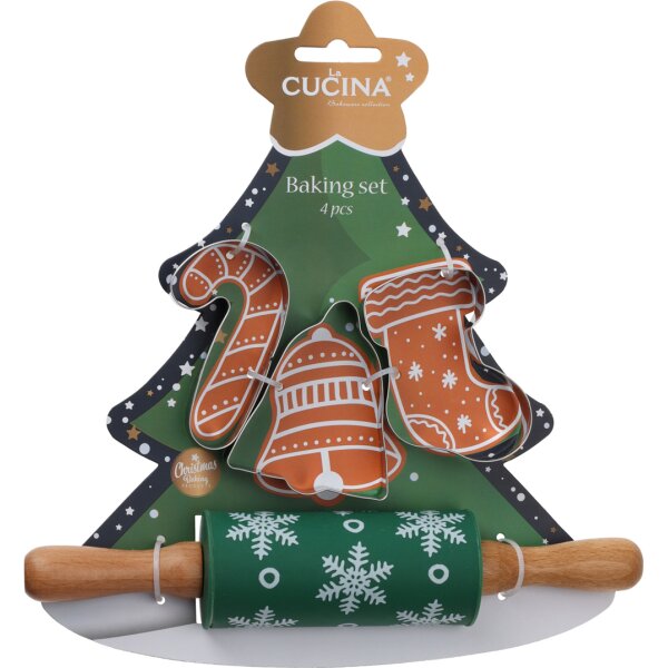 Backset für junge Weihnachtsbäcker (4er Set )...