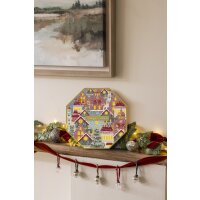 Yankee Candle Adventskalender 2024 Passport to the Holidays  Adventskranz - Inhalt: 24 Teelichter und 1 Teelichthalter