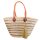 Korbtasche Strandtasche goldene Pailletten & Quaste - Shopper, Einkaufskorb, Flechtkorb