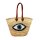 Korbtasche Strandtasche Pailletten Auge - Shopper, Einkaufskorb, Flechtkorb