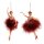 Baumschmuck Ballerina Ballett Tänzerin violett gold mit Federkleid (2er Set) - Ballett Weihnachtsdeko, Christbaumkugel, Weihnachten
