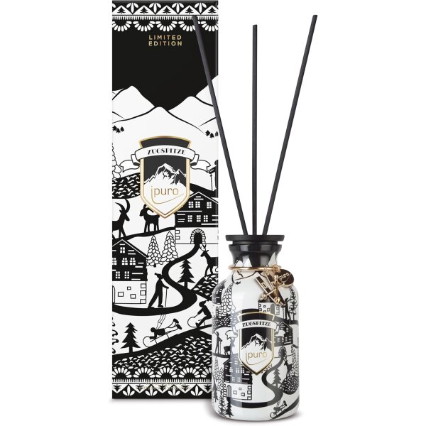 Raumduft ipuro ZUGSPITZE 240 ml - Limited Edition Winterduft - Duftstäbchen, Keramik Verdunster, Diffuser, Raum Duft