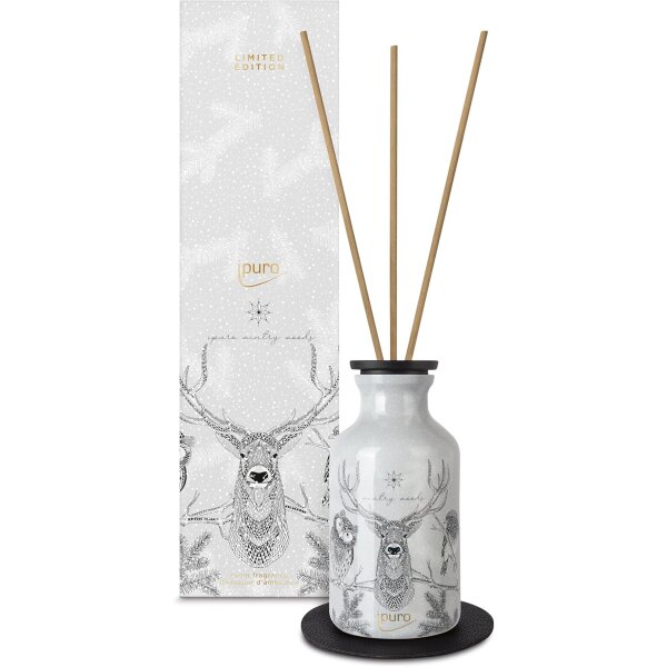 Raumduft ipuro WINTRY WOODS 240 ml - Limited Edition Winterduft - Duftstäbchen, Keramik Verdunster, Diffuser, Raum Duft