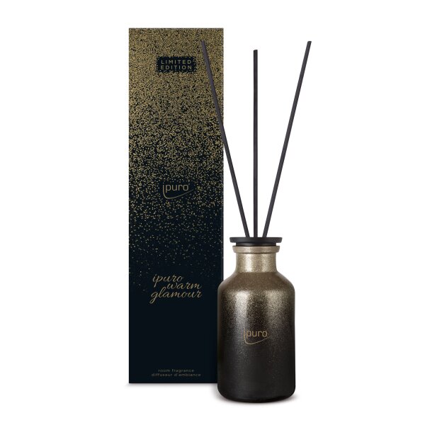 Raumduft ipuro WARM GLAMOUR 240 ml - Limited Edition Winterduft - Duftstäbchen, Keramik Verdunster, Diffuser, Raum Duft