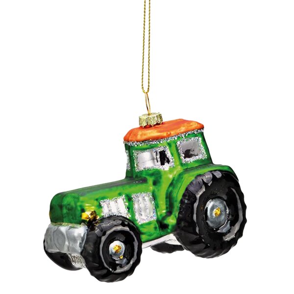 Baumschmuck Traktor grün - Baumkugel für Landwirte, Weihnachtshänger, Weihnachtsdeko Landwirtschaft, Christbaumkugel