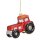 Baumschmuck Traktor rot - Baumkugel für Landwirte, Weihnachtshänger, Weihnachtsdeko Landwirtschaft, Christbaumkugel