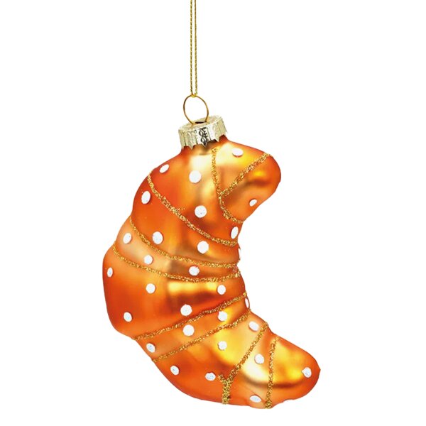 Baumschmuck Croissant Hörnchen - Baumkugel Gebäck Frankreich, Weihnachtsdeko Essen, Christbaumkugel, Weihnachten
