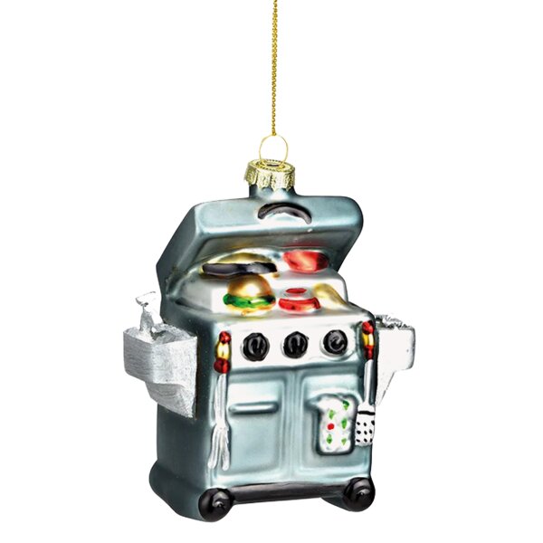 Baumschmuck Grill BBQ - Baumkugel für Grillliebhaber, Weihnachtsdeko Essen, Christbaumkugel, Weihnachten