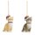 Baumschmuck Katze mit Weihnachtsmütze (2er Set) - Baumkugel für Katzenliebhaber, Weihnachtsdeko Katzen, Christbaumkugel, Weihnachten