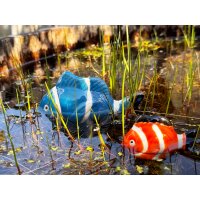 Teichdeko Korallenfische (2er Set) Keramik Fische schwimmend für Schwimmschale, als Teichdeko, Dekofische für Vogeltränke etc. - Fische, Schwimmtiere