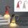 Leuchtende LED Wichtel gestreift (2er Set) rotweiss, braunweiss  - LED Gnome, Wichtelgeschenk, Adventsdeko, Weihnachtsdeko