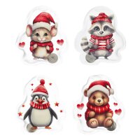 Taschenwärmer Weihnachtstiere (4er Set) -...