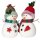 Dekofigur Schneemann (2er Set) H: 24 cm - Weihnachtsdeko, Winterdeko, Advent, Dekoration Weihnachten Winter Schnee