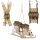 Baumschmuck Wintersport (3er Set) mit Fell-Deko und Glöckchen 10-14 cm zum Hängen - Winter Deko Ski, Schlitten, Schlittschuhe, Winterdeko, Deko Skihütte