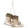 Baumschmuck Wintersport (3er Set) mit Fell-Deko und Glöckchen 10-14 cm zum Hängen - Winter Deko Ski, Schlitten, Schlittschuhe, Winterdeko, Deko Skihütte