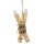 Baumschmuck Wintersport (3er Set) mit Fell-Deko und Glöckchen 10-14 cm zum Hängen - Winter Deko Ski, Schlitten, Schlittschuhe, Winterdeko, Deko Skihütte