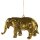 Hänger Elefant gold, Baumschmuck Afrika Tiere - Baumkugel, Weihnachtsdeko, Christbaumkugel