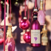 Baumschmuck Rotwein Flasche (2er Set) - Weinflasche,...