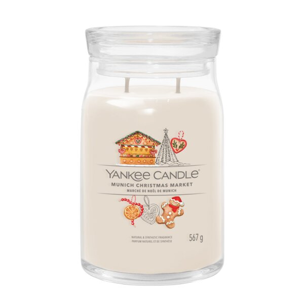 Yankee Candle Duftkerze im Glas (groß) Munich Christmas Market - Signature Kerze mit Brenndauer bis zu 90 Stunden