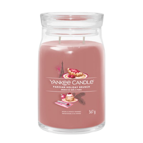 Yankee Candle Duftkerze im Glas (groß) Parisian Holiday Brunch - Signature Kerze mit Brenndauer bis zu 90 Stunden