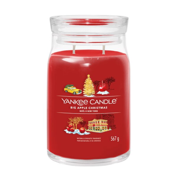 Yankee Candle Duftkerze im Glas (groß) BIG APPLE CHRISTMAS - Signature Kerze mit Brenndauer bis zu 90 Stunden