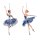 Baumschmuck Ballerina Ballett Tänzerin violett (2er Set) - Ballett Weihnachtsdeko, Christbaumkugel, Weihnachten