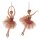 Baumschmuck Ballerina Ballett Tänzerin pink gold (2er Set) - Ballett Weihnachtsdeko, Christbaumkugel, Weihnachten