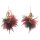 Baumschmuck Ballerina Ballett Tänzerin rot schwarz gold mit Federkleid (2er Set) - Ballett Weihnachtsdeko, Christbaumkugel, Weihnachten