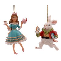 Baumschmuck Märchen Alice & weisses Kaninchen...