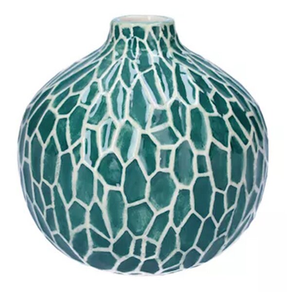 Deko Vase Safari forest green H:12 cm aus Keramik - Vasen, Dekoration, Keramikvase, moderner Deko Stil