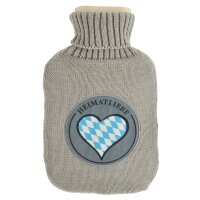 Wärmflasche Heimatliebe Bayern mit Herz, 1,5 L mit...