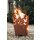 Feuerkorb FEUERWEHR (Atemschutz) im Rost Design, Feuerschale, Feuerstelle für den Garten, Geschenkidee Feuerwehrmann