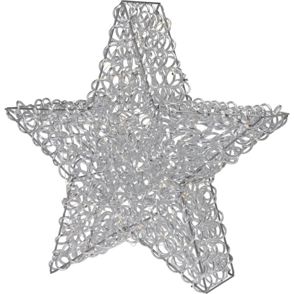 Großer LED Stern D:57 cm zum Hängen mit 200 LED warmweiss und Timerfunktion - Deko Weihnachten, Adventsdeko, Lichterkranz, Hänger Advent, Weihnachtsstern, Lichterkette