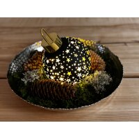 LED Weihnachtskugel mit Sternen und Schneeflocken D:15 cm...