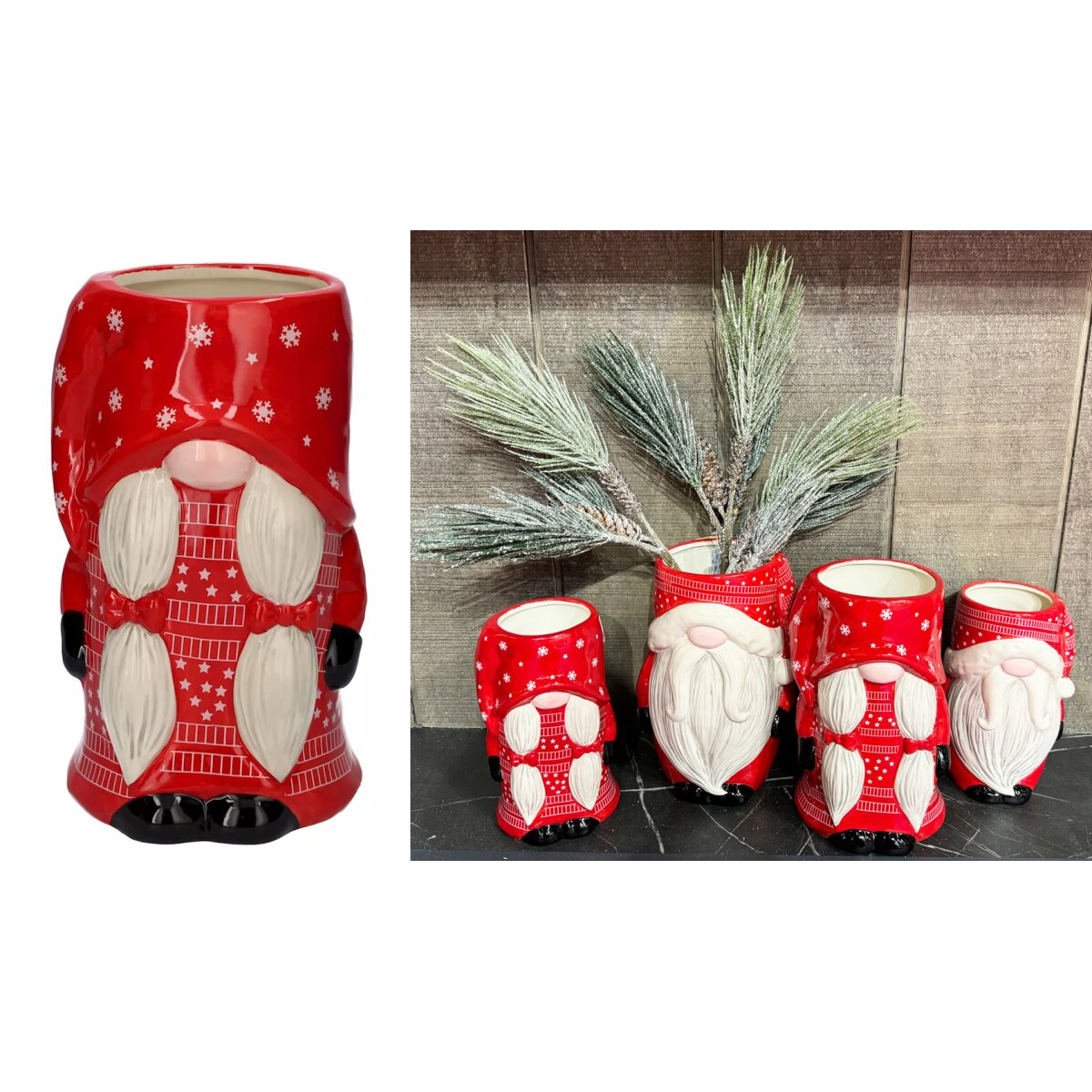 Vase Wichtelfrau H:23 cm aus Keramik