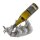Flaschenhalter Ziege, silber (Saufziege) Skulptur, Wein Flaschen Halter, Flaschenständer, Geschenkidee