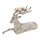 Teelichthalter Hirsch aus Aluminium silber (45cm) Adventskranz,  Weihnachten Deko, Adventsdeko, Kerzenhalter Hirsch, Advent