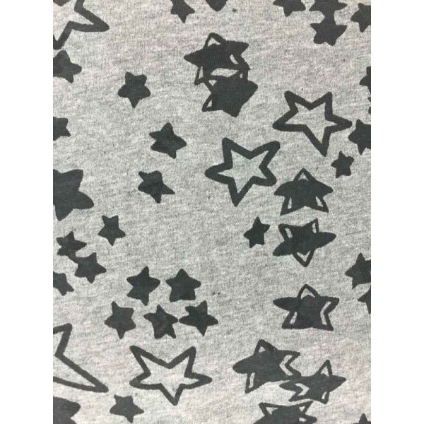 Strandkleid Sterne grau - tolles Sommerkleid aus Baumwolle - Universalgröße