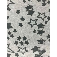 Strandkleid "Sterne" grau - tolles Sommerkleid aus Baumwolle - Universalgröße