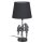 Tischleuchte Lampe Papagei H:40 cm antik silber mit schwarzem Lampenschirm - Tischlampe, Moderner Deko Stil, Tierleuchte