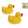 Ente gelb 2er Set aus Porzellan schwimmend 7-8 cm als Teich Deko - Deko für Vogeltränke, Fische, Gartenteich, Schwimmtiere, Gartendeko