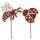 Blumenstecker Lady Bee - Biene und Marienkäfer (2er Set) im Rost Design, L:30 cm - Rostfigur für den Garten, Gartendeko, Gartenstecker
