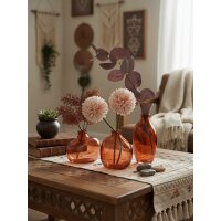 Moderne Glasvase Vase Kyoto orange (3er Set) H:10-15 cm -...