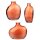 Moderne Glasvase Vase Kyoto orange (3er Set) H:10-15 cm - Deko Vase, Designer Vase, ausgefallene Blumenvase, Tischdekoration, Geburtstage, Hochzeiten